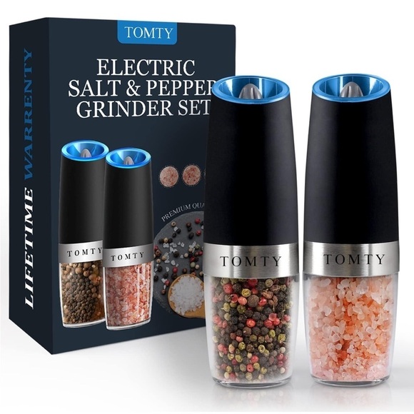 Brand New Salt & Pepper Grinder Set Battery Operated Automatic Kitchen Gadget - Picture 1 of 16